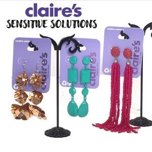 (3) Claire’s Fashion Boho Dangle Earrings- L11
